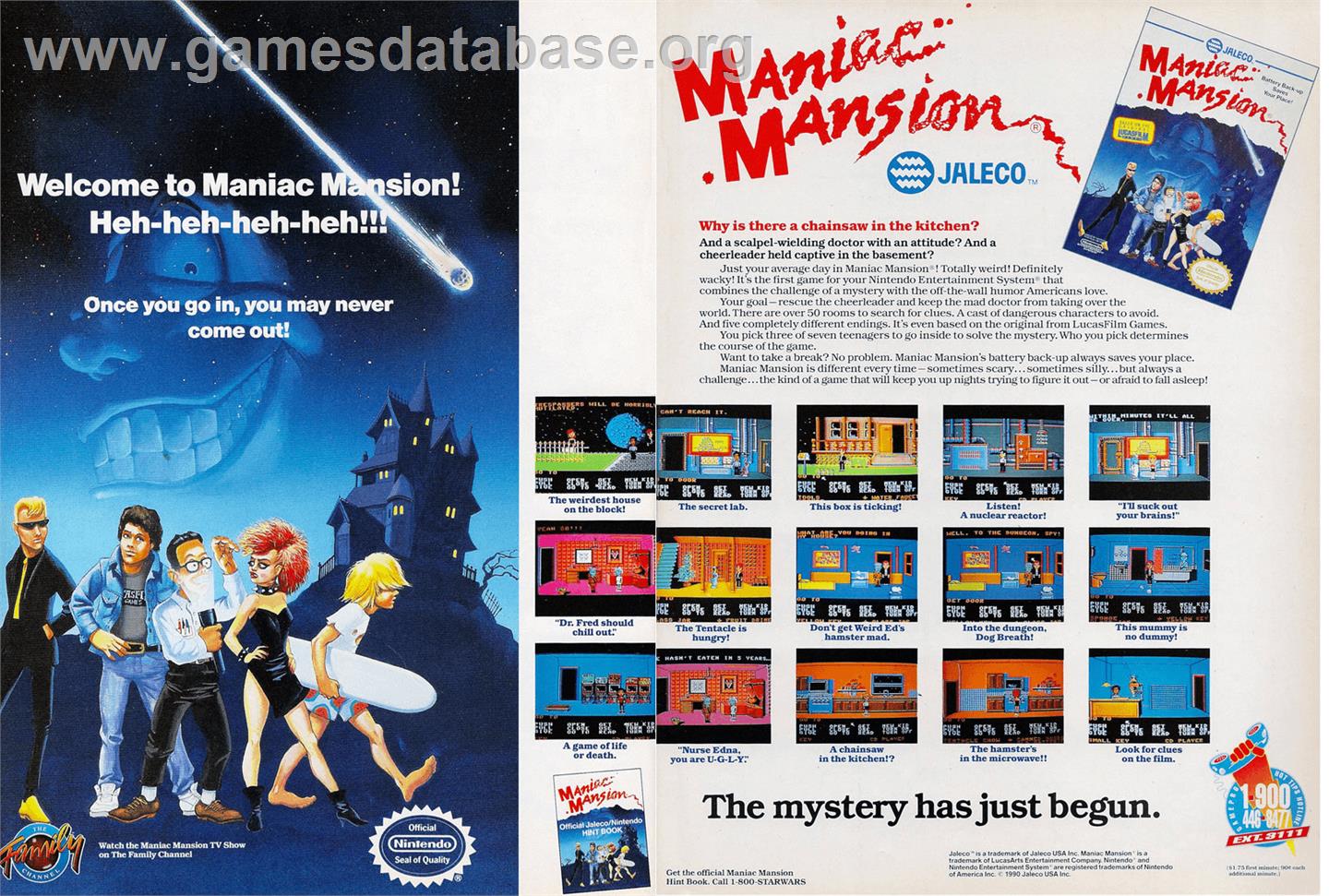 Maniac Mansion - Commodore Amiga - Artwork - Advert