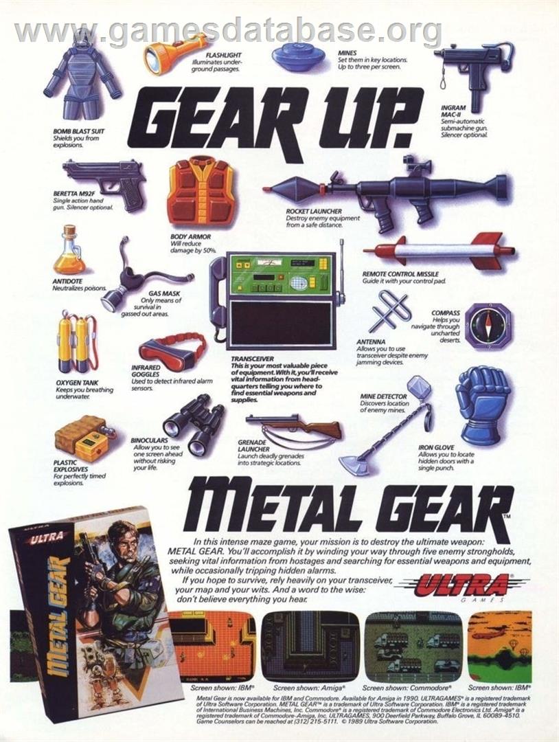 Metal Gear - Nintendo NES - Artwork - Advert