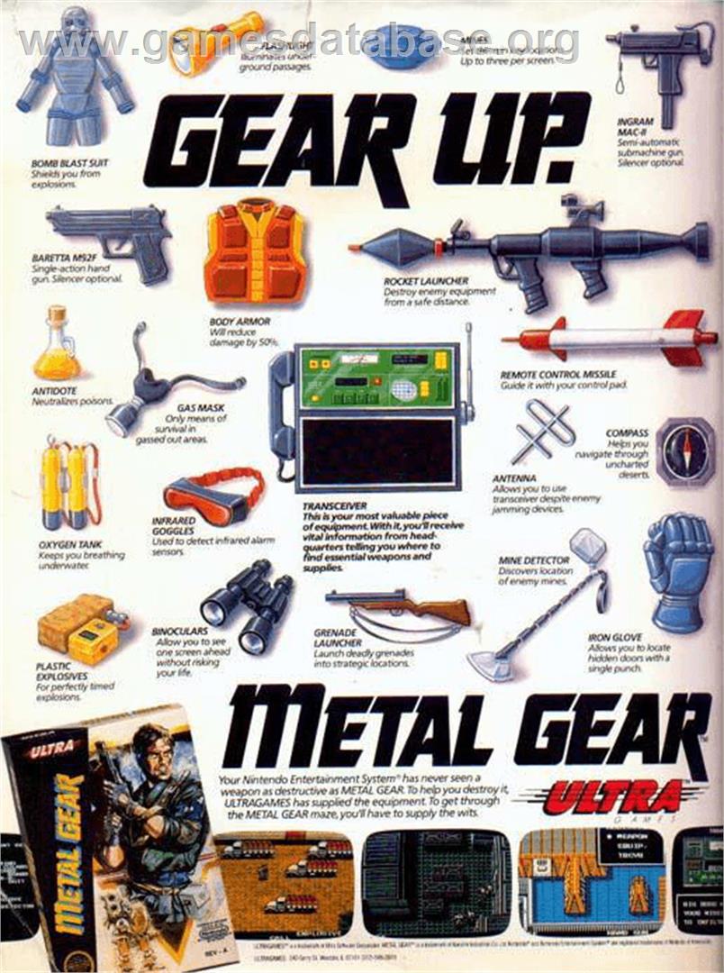 Metal Gear - Nintendo NES - Artwork - Advert