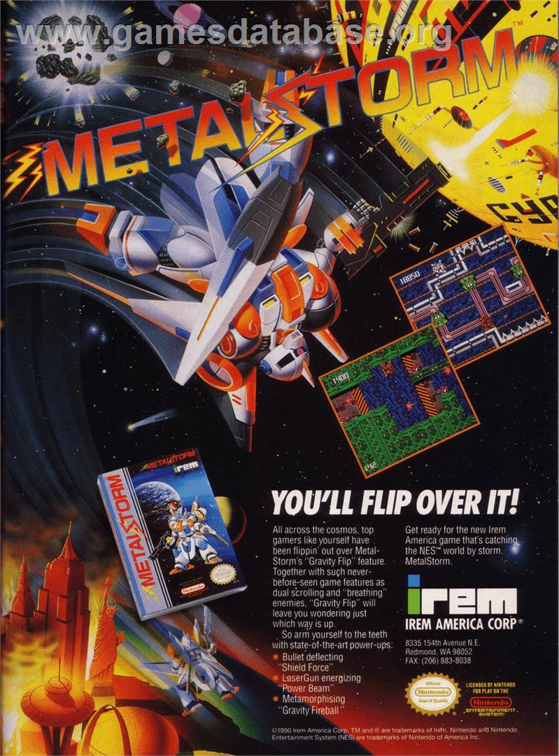 Metal Storm - Nintendo NES - Artwork - Advert