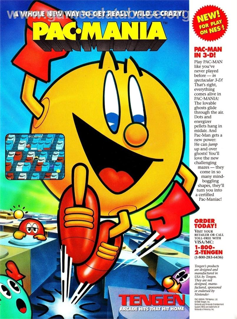 Pac-mania - Nintendo NES - Artwork - Advert
