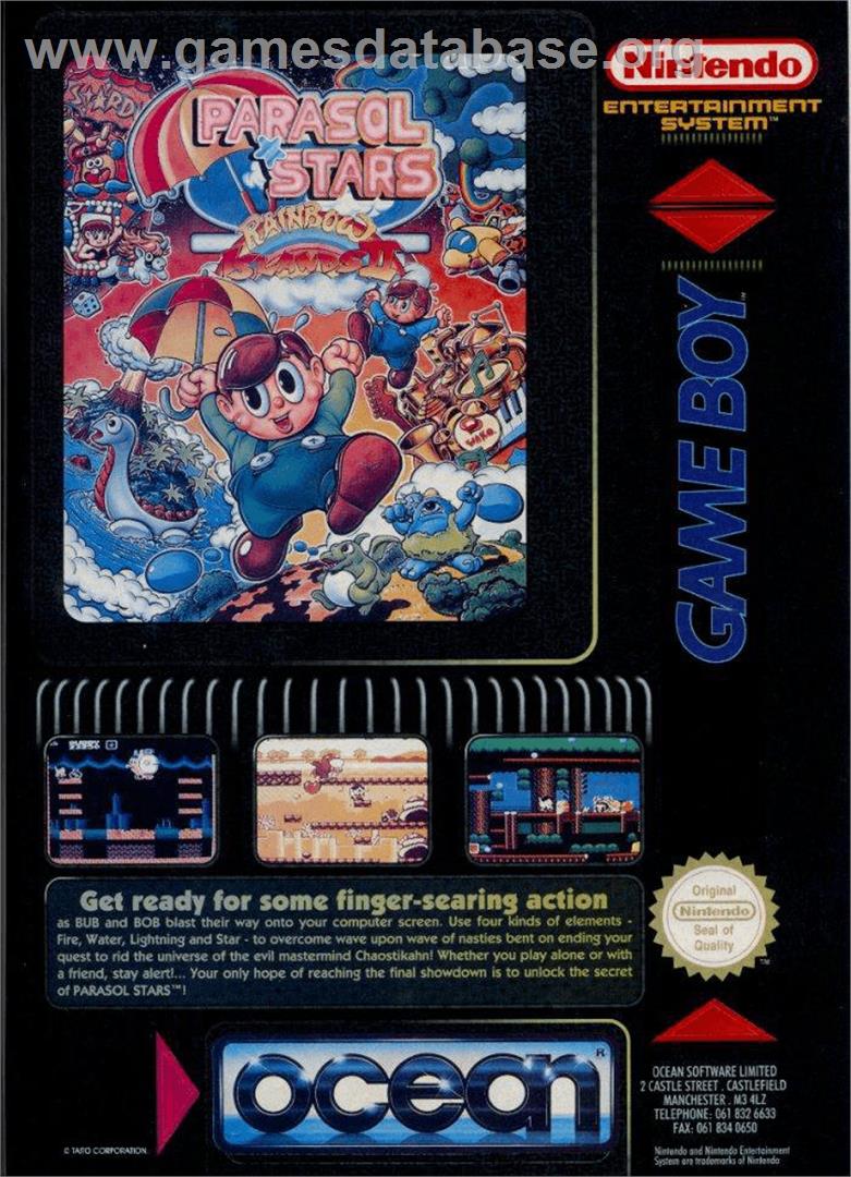 Parasol Stars: The Story of Bubble Bobble 3 - Nintendo NES - Artwork - Advert