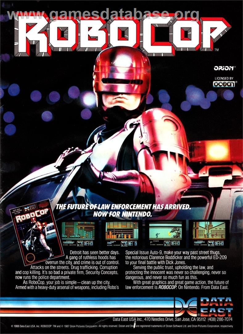 Robocop - Nintendo NES - Artwork - Advert