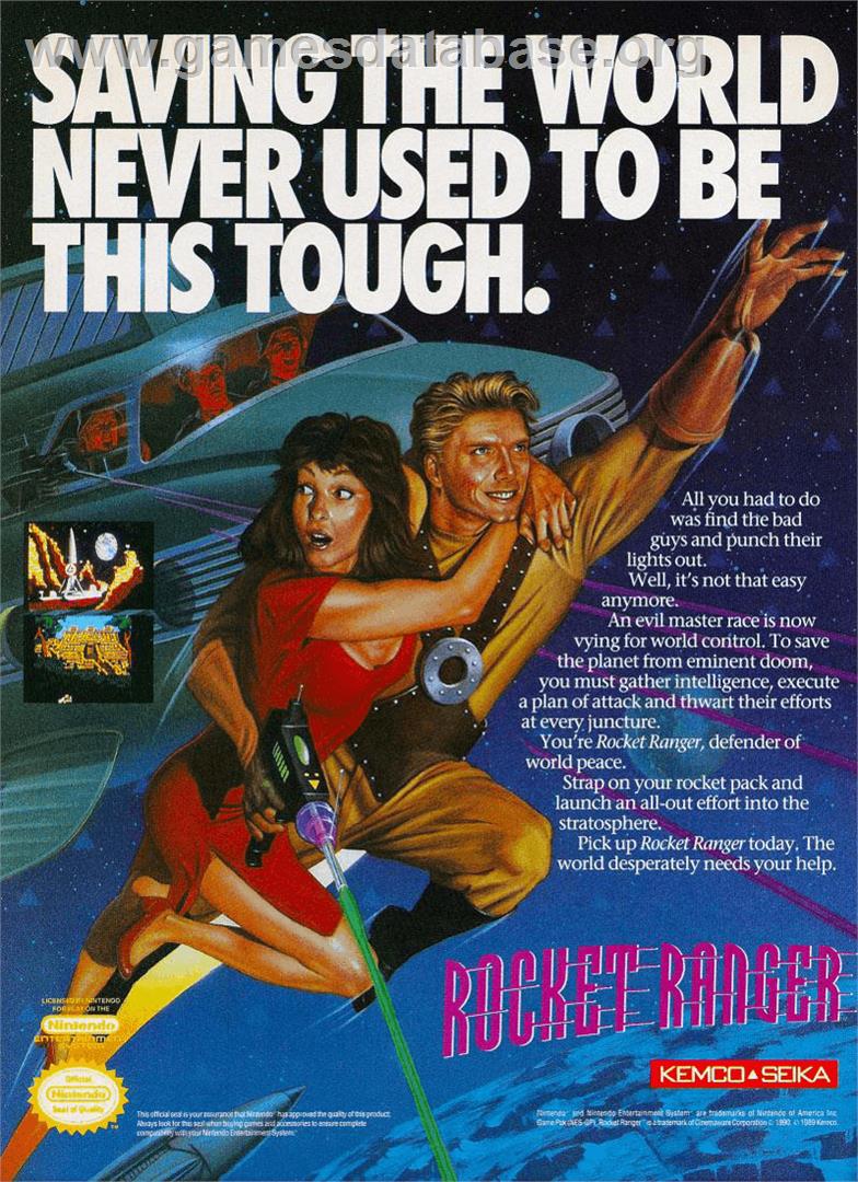 Rocket Ranger - Nintendo NES - Artwork - Advert