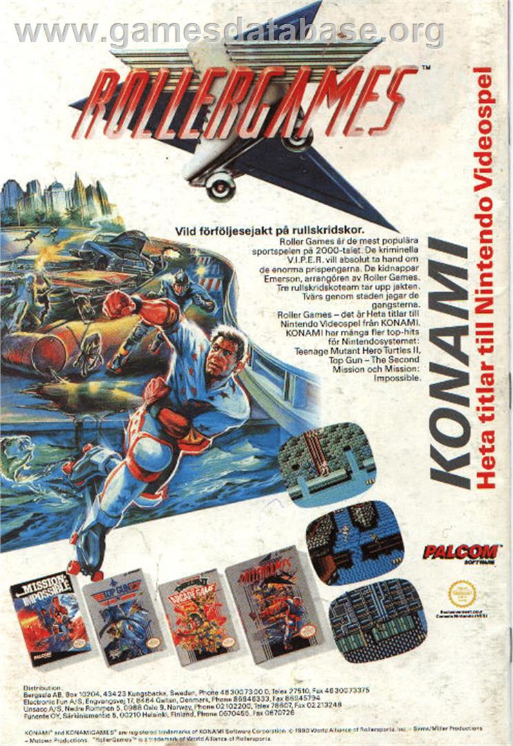 Rollergames - Nintendo NES - Artwork - Advert