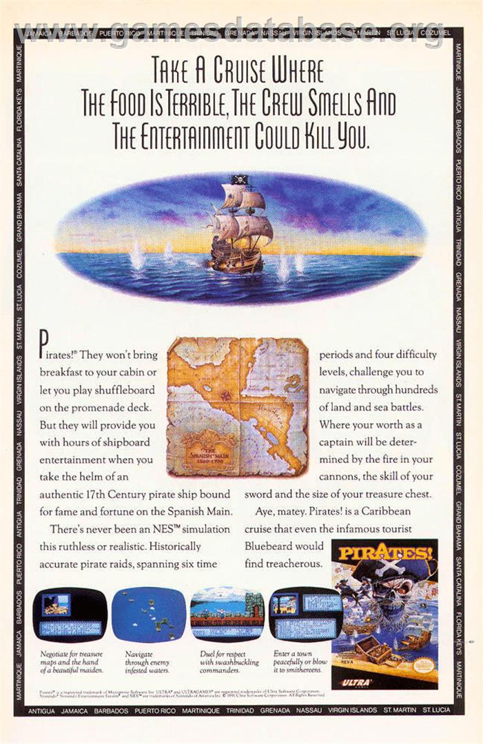 Sid Meier's Pirates - Nintendo NES - Artwork - Advert