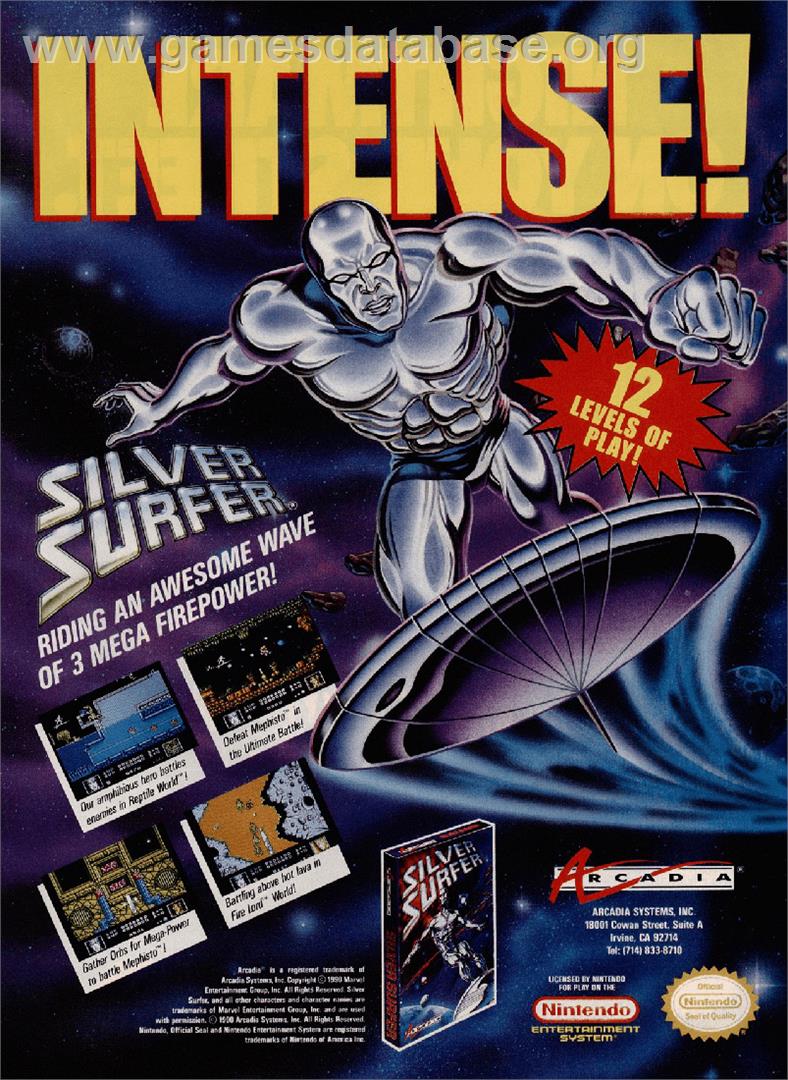 Silver Surfer - Nintendo NES - Artwork - Advert