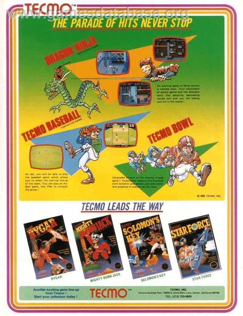 Solomon's Key - Nintendo NES - Artwork - Advert