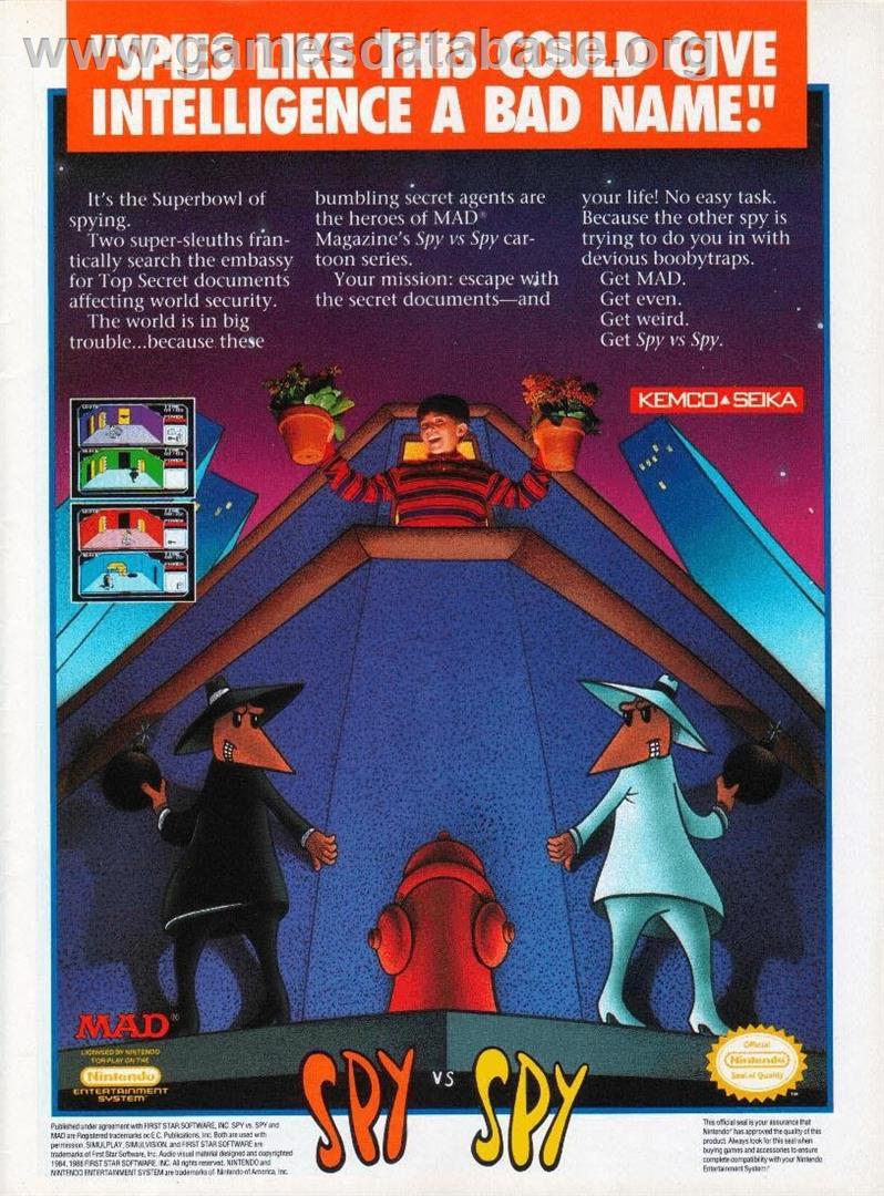 Spy Vs Spy - Nintendo NES - Artwork - Advert