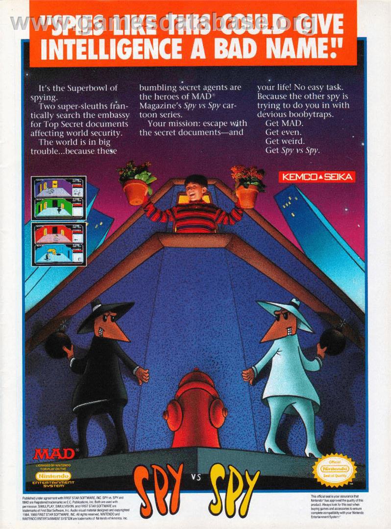 Spy vs. Spy - Nintendo NES - Artwork - Advert