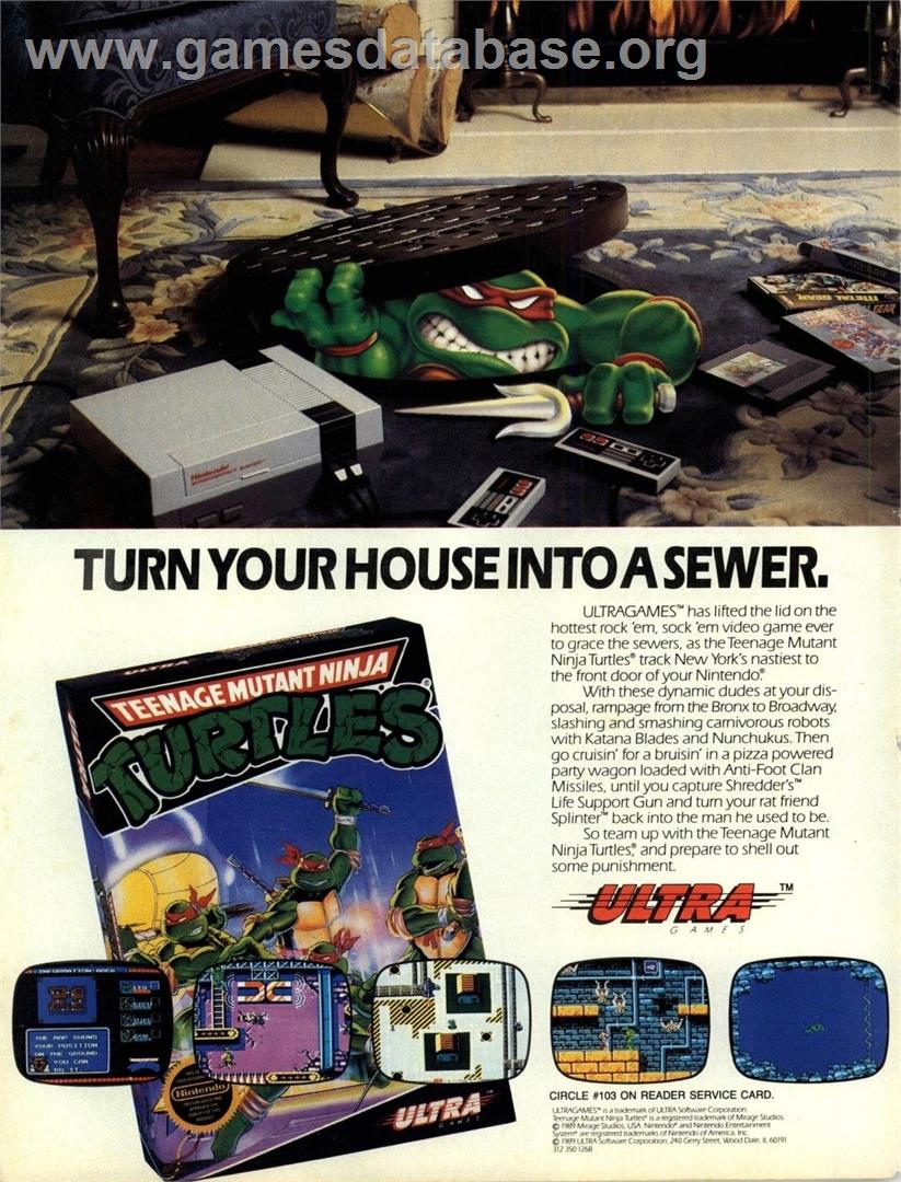 Teenage Mutant Ninja Turtles - Microsoft DOS - Artwork - Advert