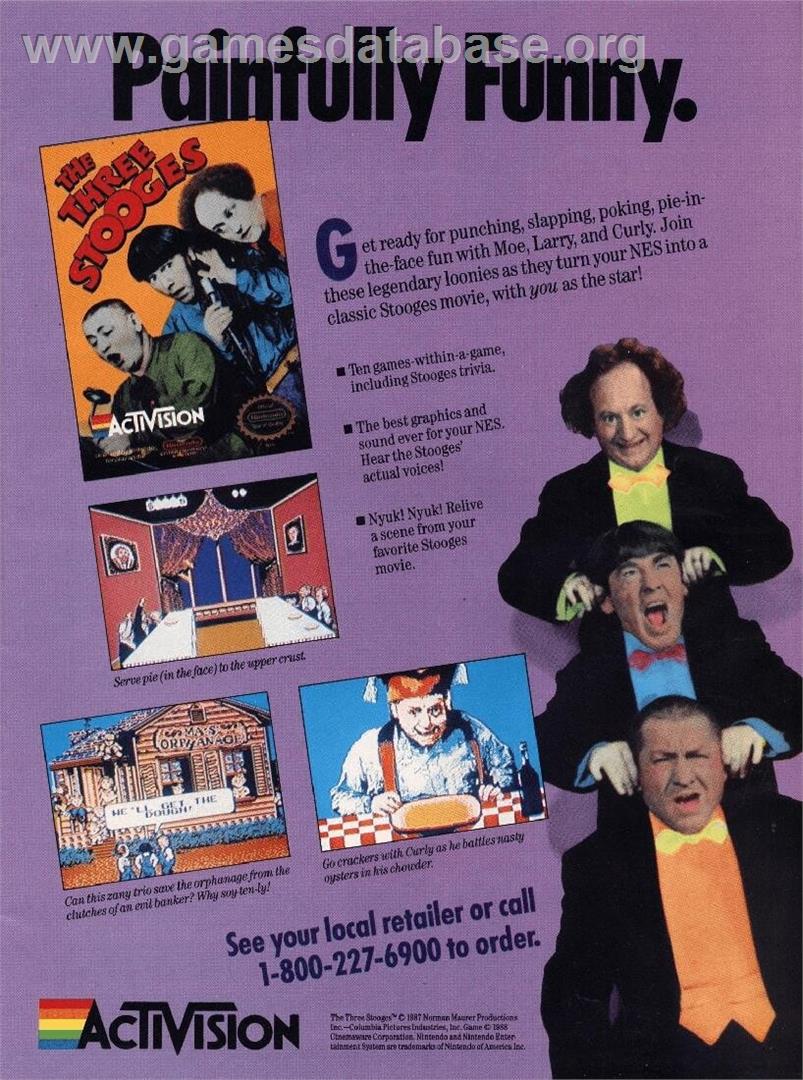 Three Stooges, The - Microsoft DOS - Artwork - Advert