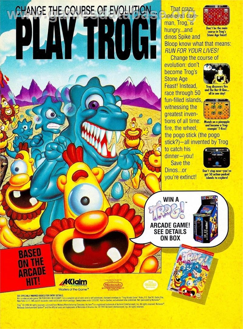 Trog - Nintendo NES - Artwork - Advert