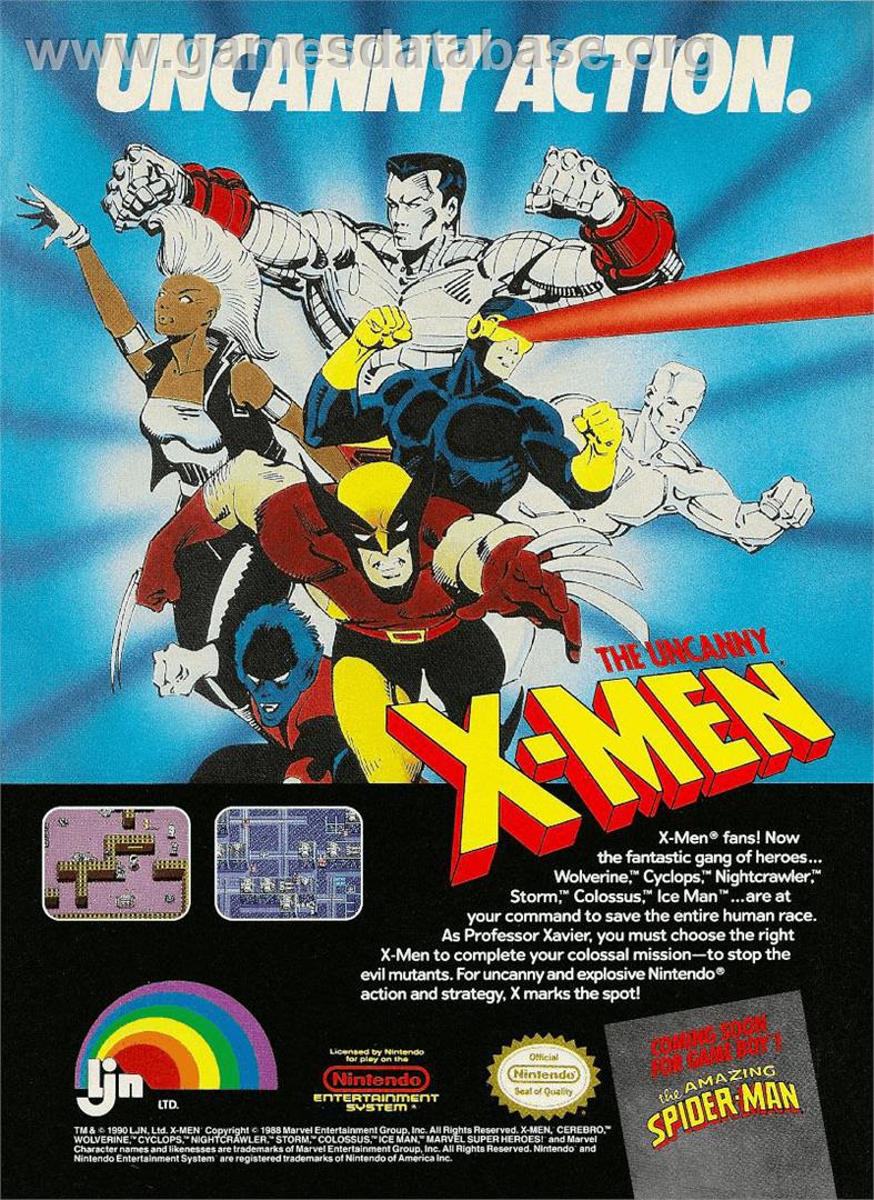 Uncanny X-Men - Nintendo NES - Artwork - Advert