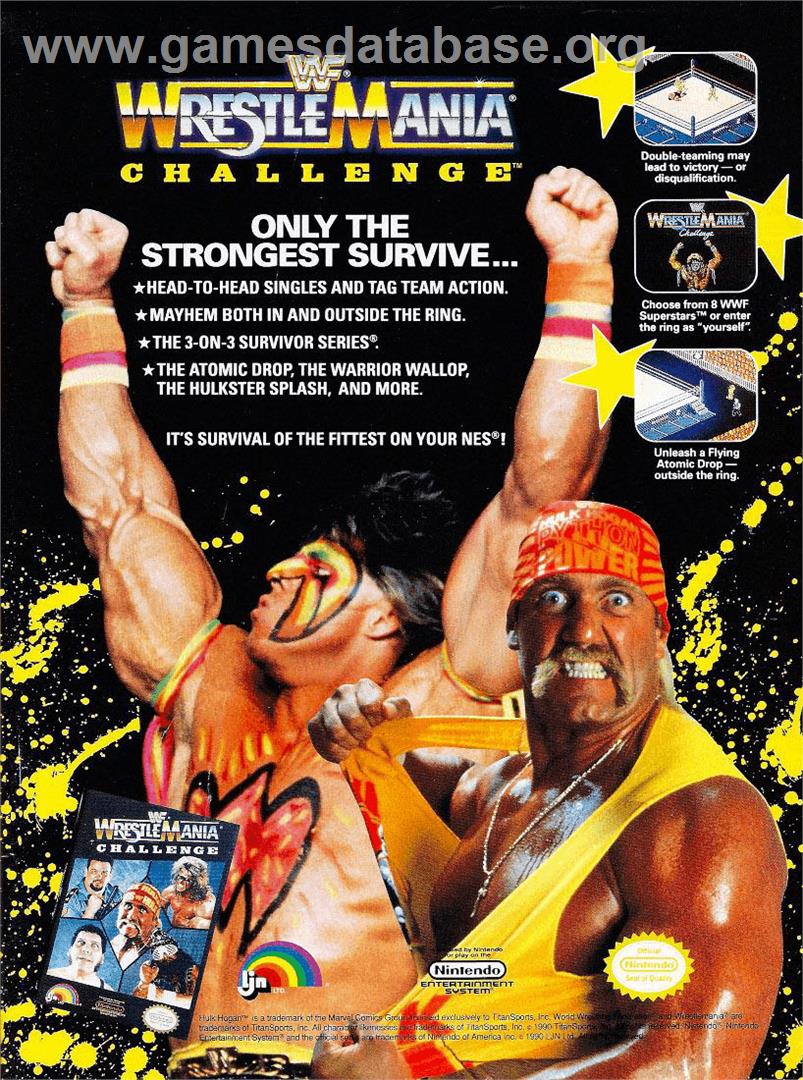 WWF Wrestlemania Challenge - Nintendo NES - Artwork - Advert