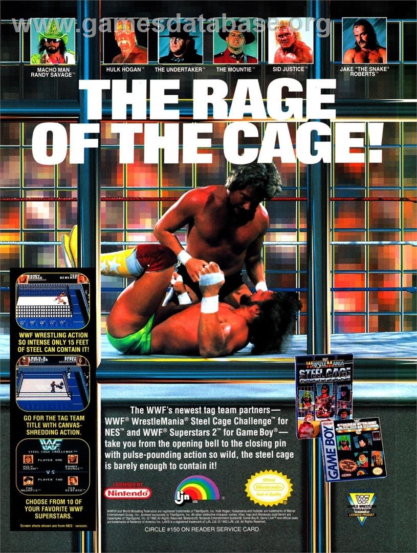 Wwf Wrestlemania - Steel Cage Challenge - Sega Master System - Artwork - Advert