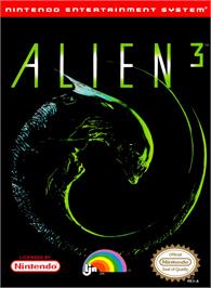 Box cover for Alien 3 on the Nintendo NES.