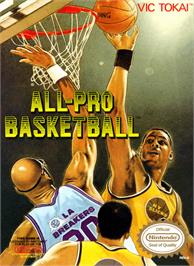 Box cover for All-Pro Basketball on the Nintendo NES.
