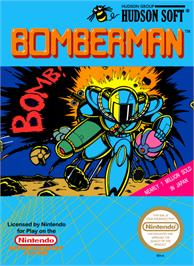 Box cover for Bomberman on the Nintendo NES.