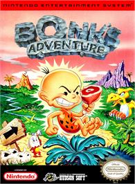 Box cover for Bonk's Adventure on the Nintendo NES.