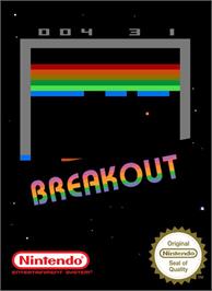 Box cover for Breakout on the Nintendo NES.