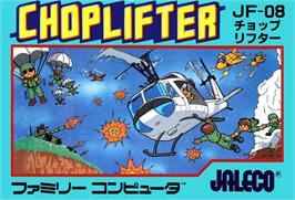 Box cover for Choplifter on the Nintendo NES.