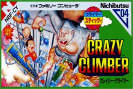 Box cover for Crazy Climber on the Nintendo NES.
