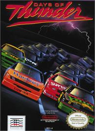 Box cover for Days of Thunder on the Nintendo NES.