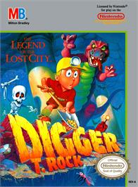 Box cover for Digger T. Rock: Legend of the Lost City on the Nintendo NES.