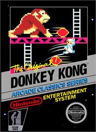Box cover for Donkey Kong on the Nintendo NES.