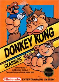 Box cover for Donkey Kong Classics on the Nintendo NES.