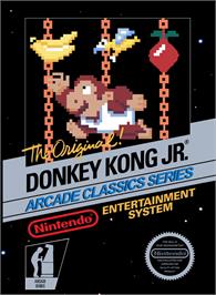Box cover for Donkey Kong Jr. on the Nintendo NES.