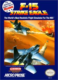 Box cover for F-15 Strike Eagle on the Nintendo NES.