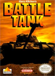 Box cover for Garry Kitchen's Battletank on the Nintendo NES.
