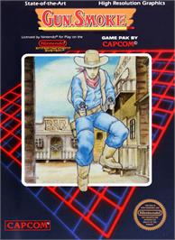 Box cover for Gun.Smoke on the Nintendo NES.