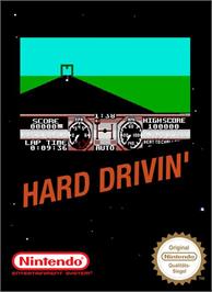 Box cover for Hard Drivin' on the Nintendo NES.