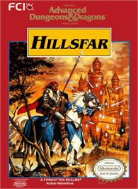 Box cover for Hillsfar on the Nintendo NES.