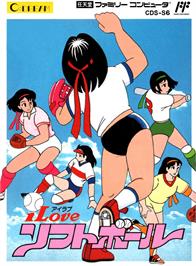 Box cover for I Love Softball on the Nintendo NES.