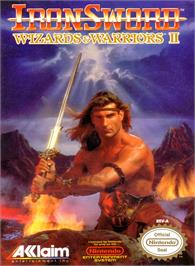 Box cover for Ironsword: Wizards & Warriors 2 on the Nintendo NES.