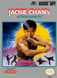 Box cover for Jackie Chan's Action Kung Fu on the Nintendo NES.