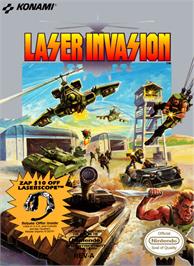 Box cover for Laser Invasion on the Nintendo NES.