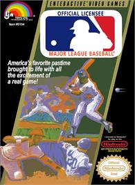 Box cover for Major League Baseball on the Nintendo NES.