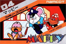 Box cover for Mappy on the Nintendo NES.
