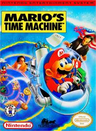 Box cover for Mario's Time Machine on the Nintendo NES.