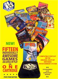 Box cover for Maxi 15 on the Nintendo NES.