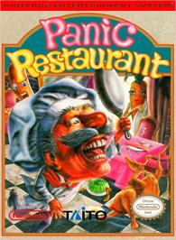 Box cover for Panic Restaurant on the Nintendo NES.