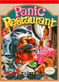 Box cover for Panic Restaurant on the Nintendo NES.