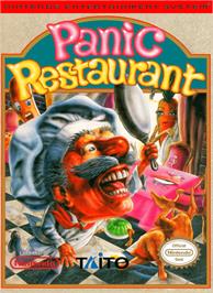 Box cover for Panic Restaurant on the Nintendo NES.