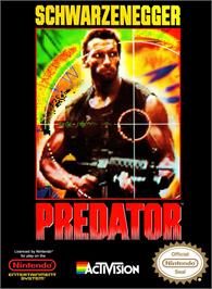 Box cover for Predator on the Nintendo NES.