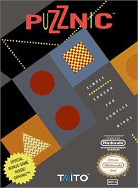 Box cover for Puzznic on the Nintendo NES.